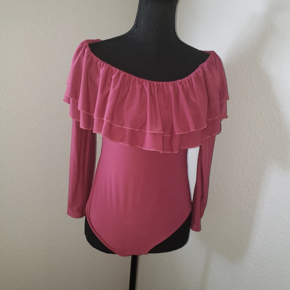 Sexy Blush Cotton Candy Couture Bodysuit w/Ruffles - Picture 6 of 9